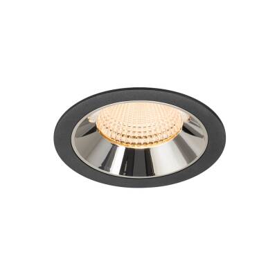 SLV NUMINOS® XL, Deckeneinbauleuchte schwarz/chrom 2700 K 55°