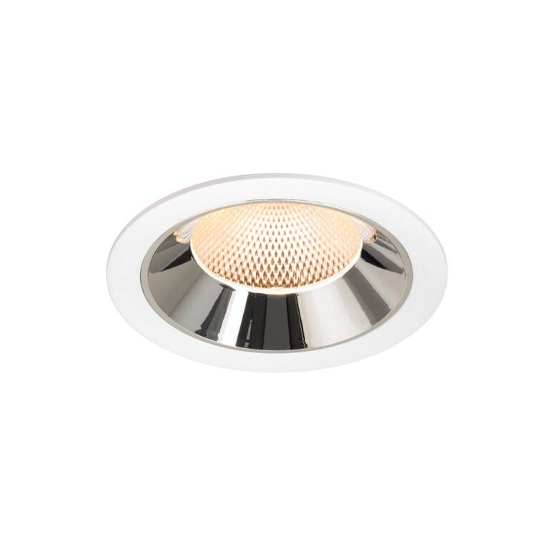 SLV NUMINOS® XL, Deckeneinbauleuchte weiß/chrom 2700 K 40°
