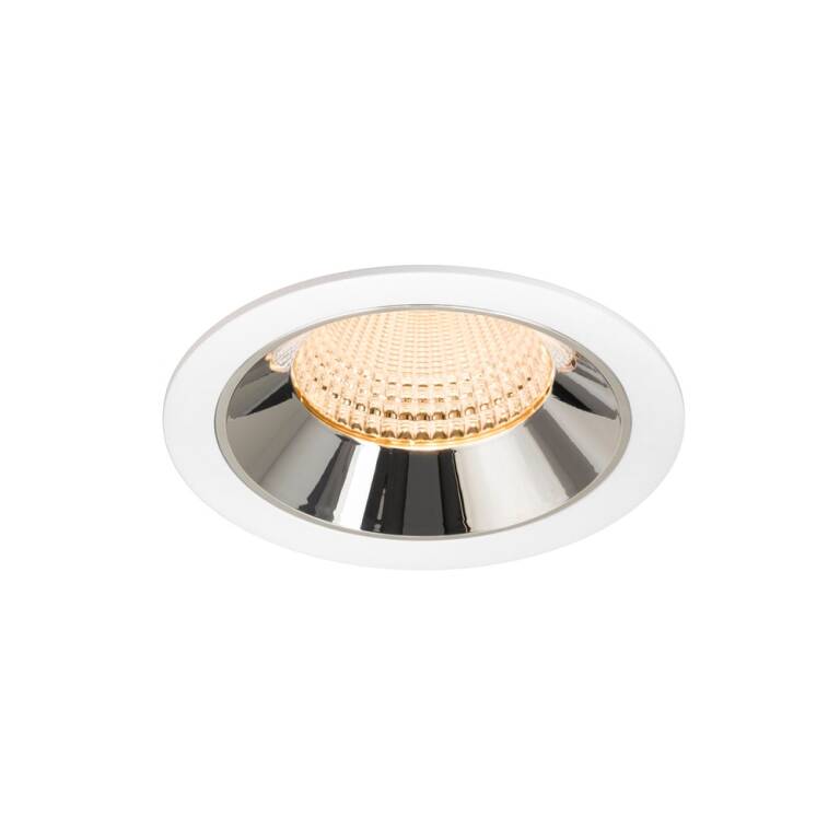SLV NUMINOS® XL, Deckeneinbauleuchte weiß/chrom 2700 K 55°