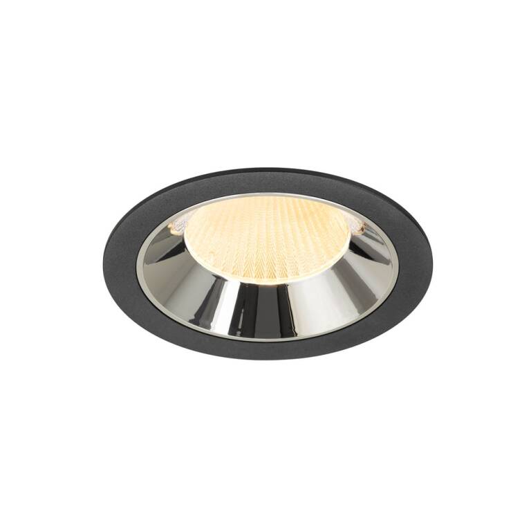 SLV NUMINOS® XL, Deckeneinbauleuchte schwarz/chrom 3000 K 20°