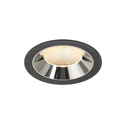 SLV NUMINOS® XL, Deckeneinbauleuchte schwarz/chrom 3000 K 40°