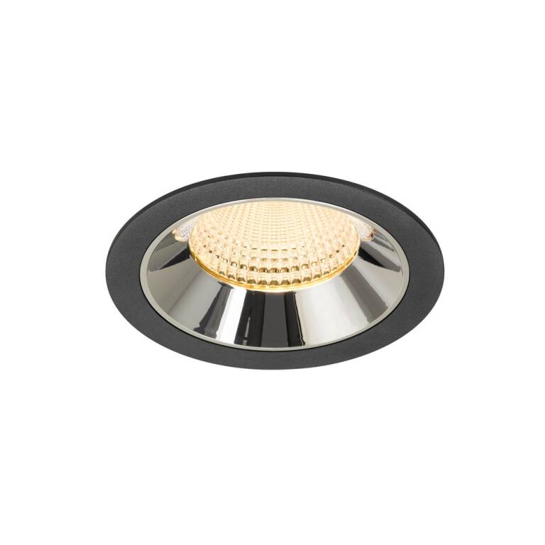 SLV NUMINOS® XL, Deckeneinbauleuchte schwarz/chrom 3000 K 55°