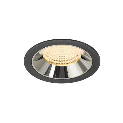 SLV NUMINOS® XL, Deckeneinbauleuchte schwarz/chrom 3000 K 55°