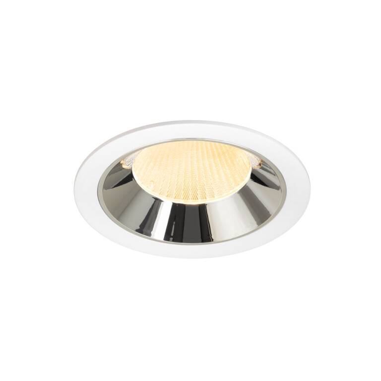 SLV NUMINOS® XL, Deckeneinbauleuchte weiß/chrom 3000 K 20°