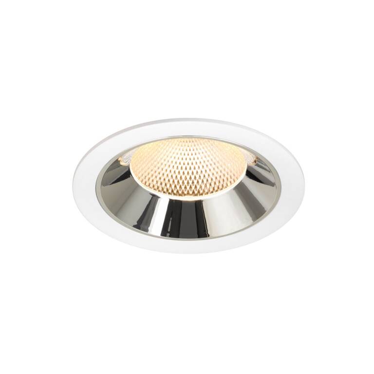 SLV NUMINOS® XL, Deckeneinbauleuchte weiß/chrom 3000 K 40°