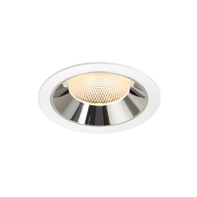 SLV NUMINOS® XL, Deckeneinbauleuchte weiß/chrom 3000 K 40°