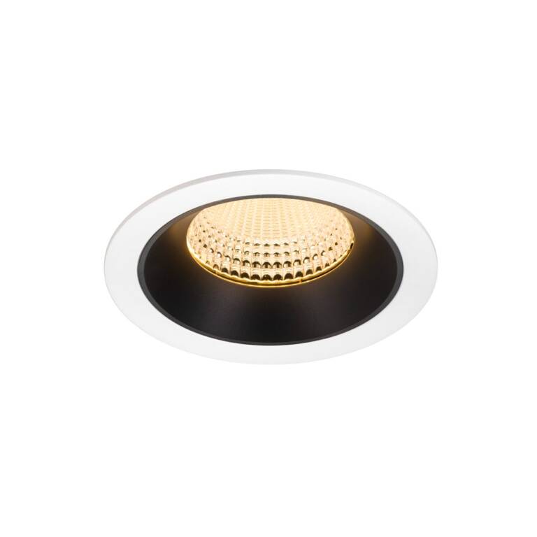 SLV NUMINOS® XL, Deckeneinbauleuchte weiß/schwarz 3000 K 55°