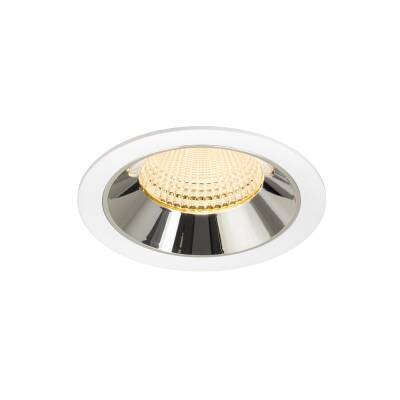 SLV NUMINOS® XL, Deckeneinbauleuchte weiß/chrom 3000 K 55°