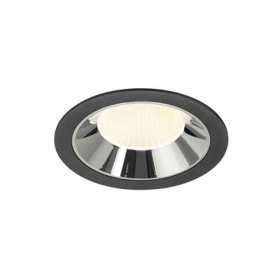 SLV NUMINOS® XL, Deckeneinbauleuchte schwarz/chrom 4000 K 20°