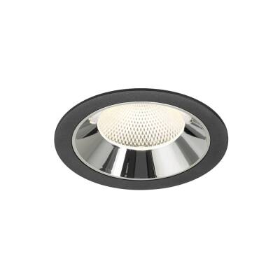 SLV NUMINOS® XL, Deckeneinbauleuchte schwarz/chrom 4000 K 40°