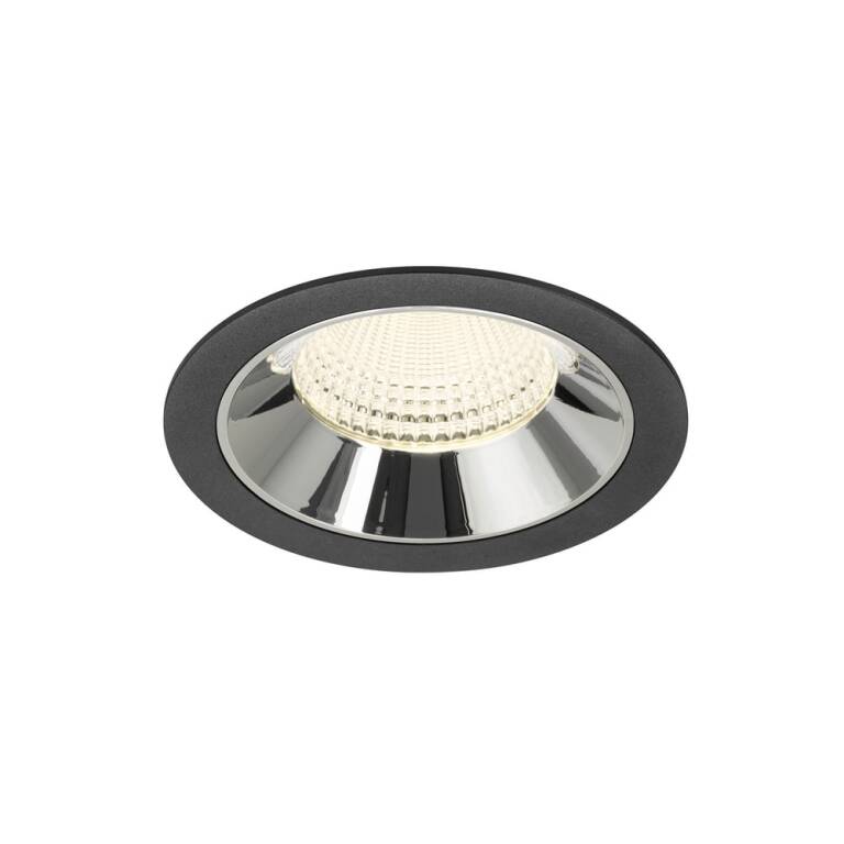 SLV NUMINOS® XL, Deckeneinbauleuchte schwarz/chrom 4000 K 55°