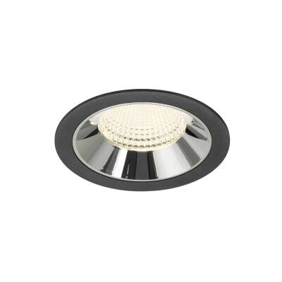 SLV NUMINOS® XL, Deckeneinbauleuchte schwarz/chrom 4000 K 55°