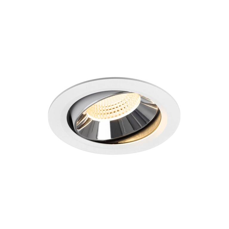 SLV NUMINOS® MOVE XL, Deckeneinbauleuchte weiß/chrom 3000 K 55°