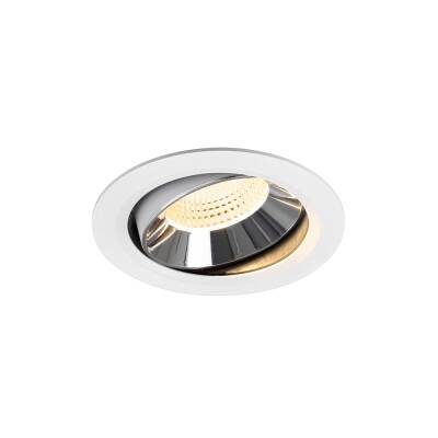 SLV NUMINOS® MOVE XL, Deckeneinbauleuchte weiß/chrom 3000 K 55°