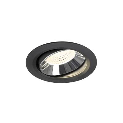 SLV NUMINOS® MOVE XL, Deckeneinbauleuchte schwarz/chrom 4000 K 55°