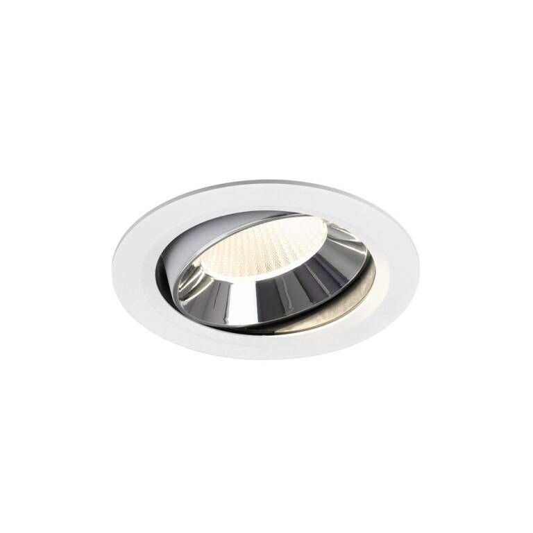 SLV NUMINOS® MOVE XL, Deckeneinbauleuchte weiß/chrom 4000 K 40°