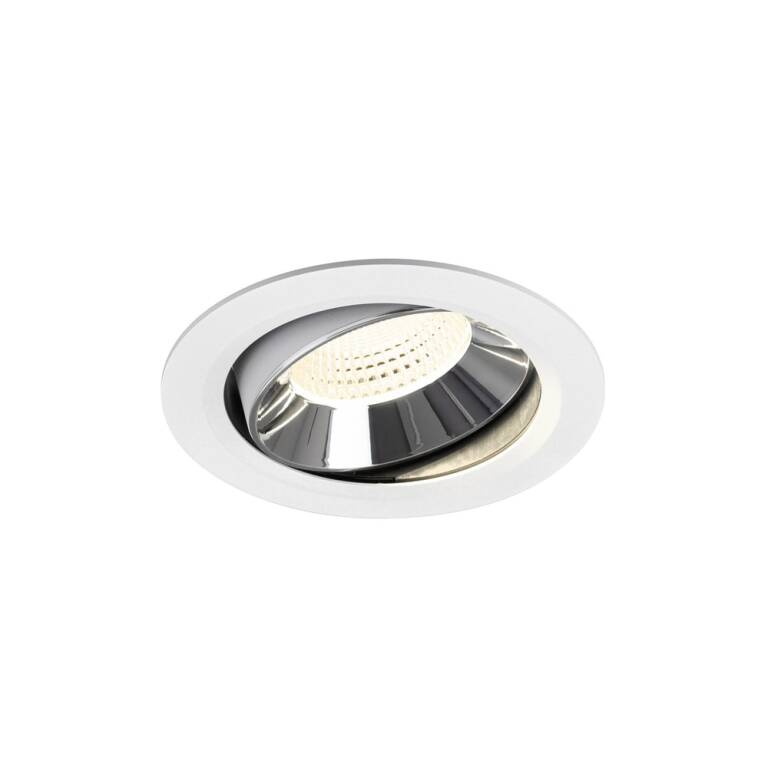 SLV NUMINOS® MOVE XL, Deckeneinbauleuchte weiß/chrom 4000 K 55°