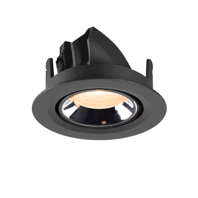 SLV NUMINOS® GIMBLE XS, Deckeneinbauleuchte schwarz/chrom 2700 K 20°