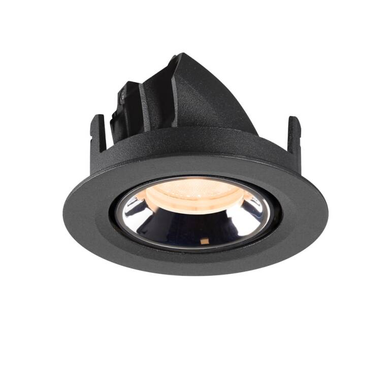 SLV NUMINOS® GIMBLE XS, Deckeneinbauleuchte schwarz/chrom 2700 K 40°