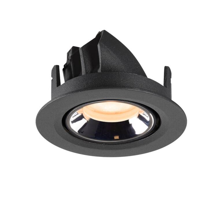 SLV NUMINOS® GIMBLE XS, Deckeneinbauleuchte schwarz/chrom 2700 K 55°