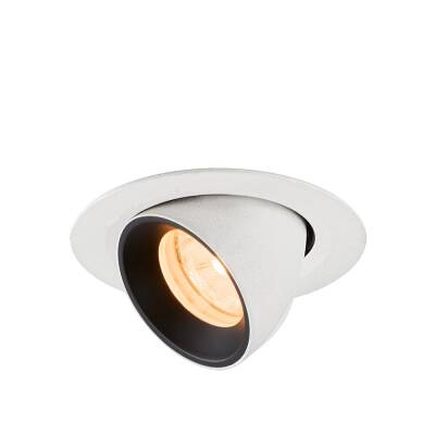SLV NUMINOS® GIMBLE XS, Deckeneinbauleuchte weiß/schwarz 2700 K 20°