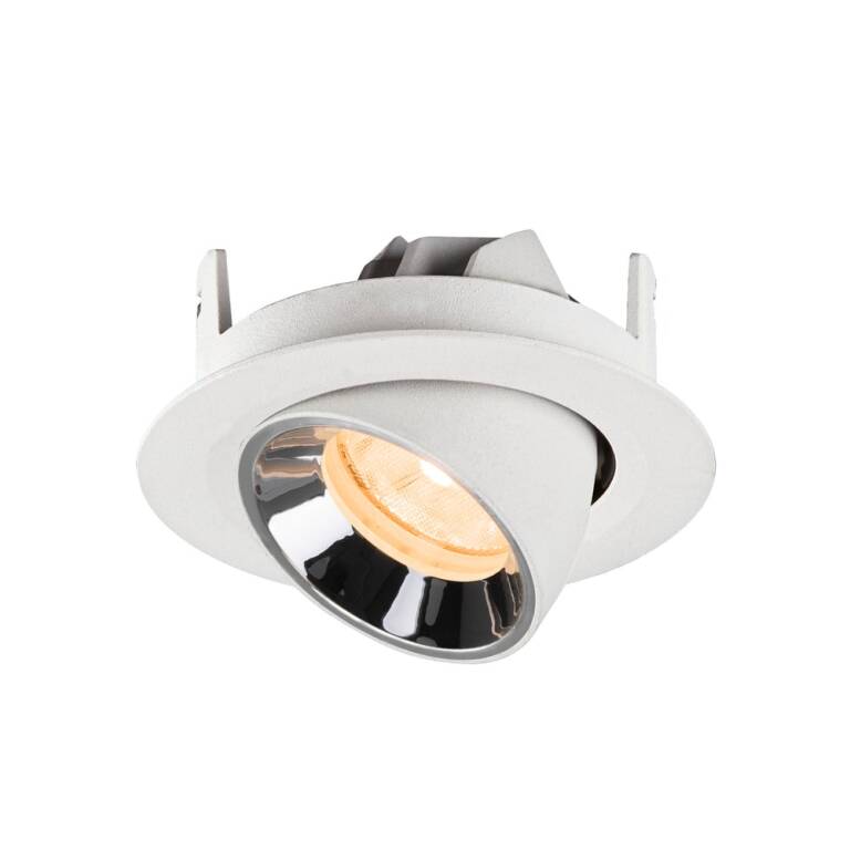 SLV NUMINOS® GIMBLE XS, Deckeneinbauleuchte weiß/chrom 2700 K 20°