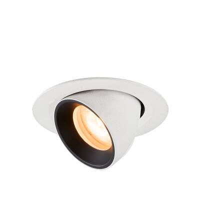 SLV NUMINOS® GIMBLE XS, Deckeneinbauleuchte weiß/schwarz 2700 K 55°