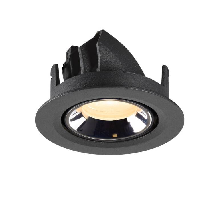 SLV NUMINOS® GIMBLE XS, Deckeneinbauleuchte schwarz/chrom 3000 K 20°