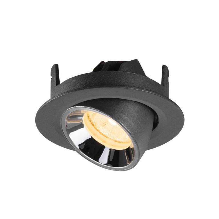 SLV NUMINOS® GIMBLE XS, Deckeneinbauleuchte schwarz/chrom 3000 K 20°