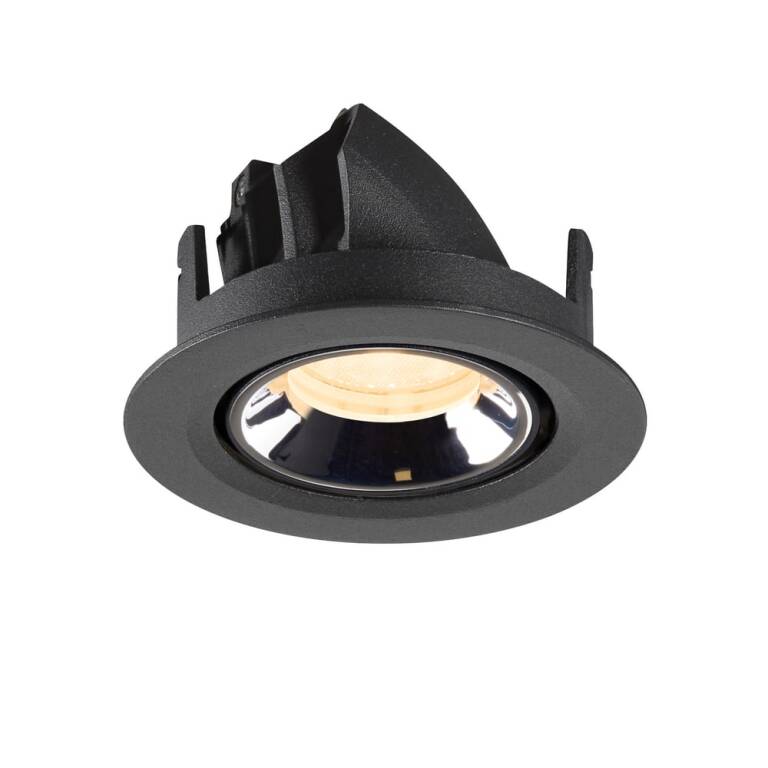 SLV NUMINOS® GIMBLE XS, Deckeneinbauleuchte schwarz/chrom 3000 K 40°