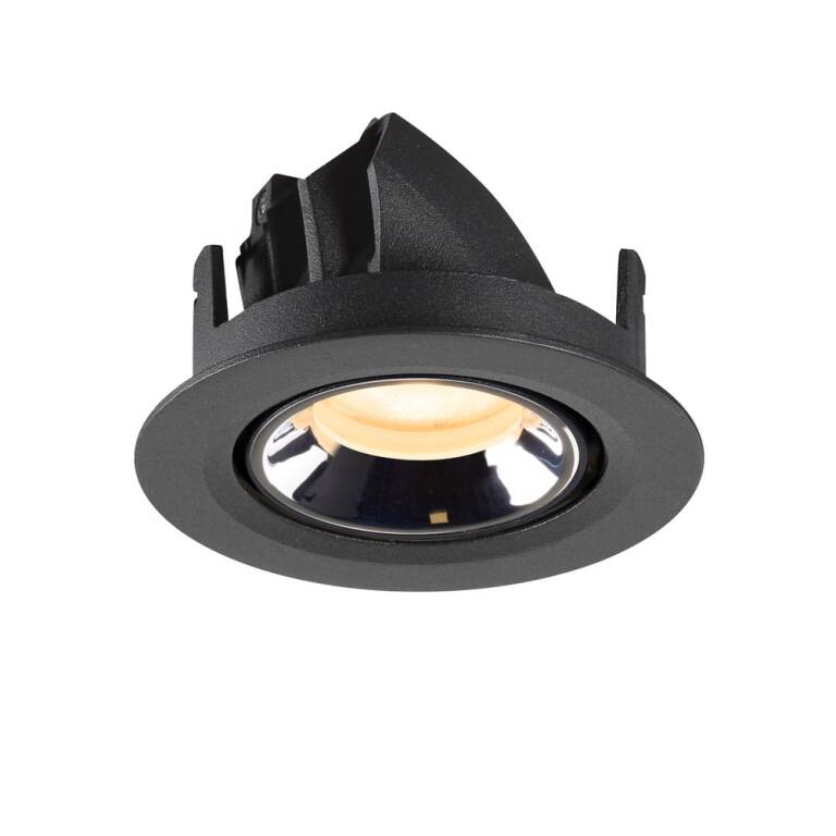 SLV NUMINOS® GIMBLE XS, Deckeneinbauleuchte schwarz/chrom 3000 K 55°