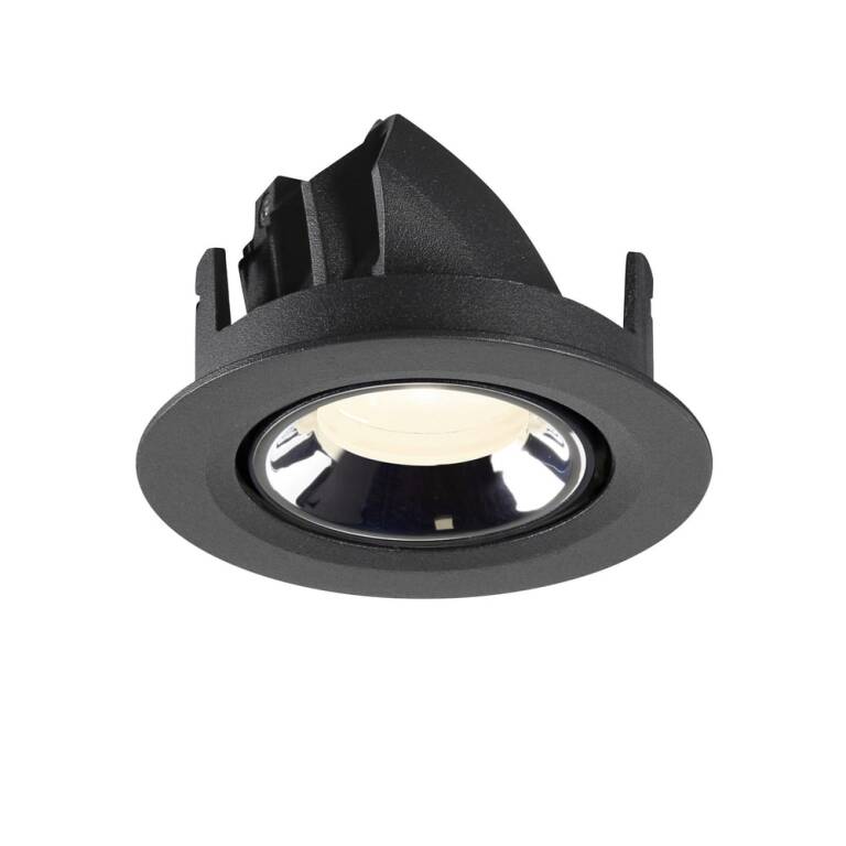 SLV NUMINOS® GIMBLE XS, Deckeneinbauleuchte schwarz/chrom 4000 K 20°