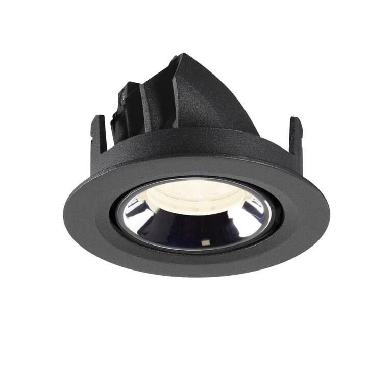 SLV NUMINOS® GIMBLE XS, Deckeneinbauleuchte schwarz/chrom 4000 K 40°