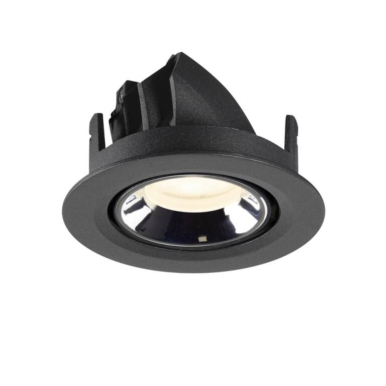 SLV NUMINOS® GIMBLE XS, Deckeneinbauleuchte schwarz/chrom 4000 K 55°
