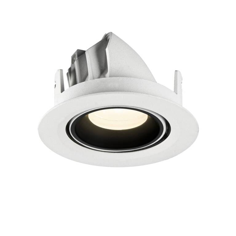 SLV NUMINOS® GIMBLE XS, Deckeneinbauleuchte weiß/schwarz 4000 K 20°