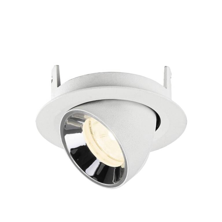 SLV NUMINOS® GIMBLE XS, Deckeneinbauleuchte weiß/chrom 4000 K 20°