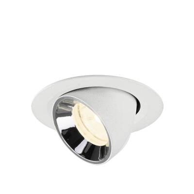 SLV NUMINOS® GIMBLE XS, Deckeneinbauleuchte weiß/chrom 4000 K 20°