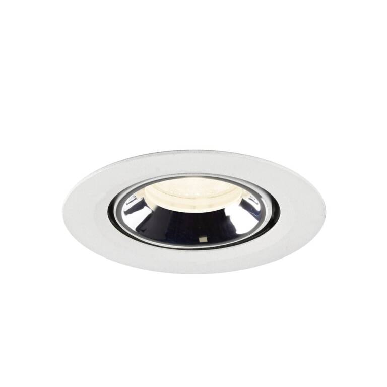 SLV NUMINOS® GIMBLE XS, Deckeneinbauleuchte weiß/chrom 4000 K 40°