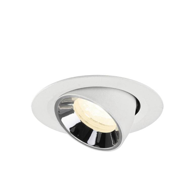 SLV NUMINOS® GIMBLE XS, Deckeneinbauleuchte weiß/chrom 4000 K 40°