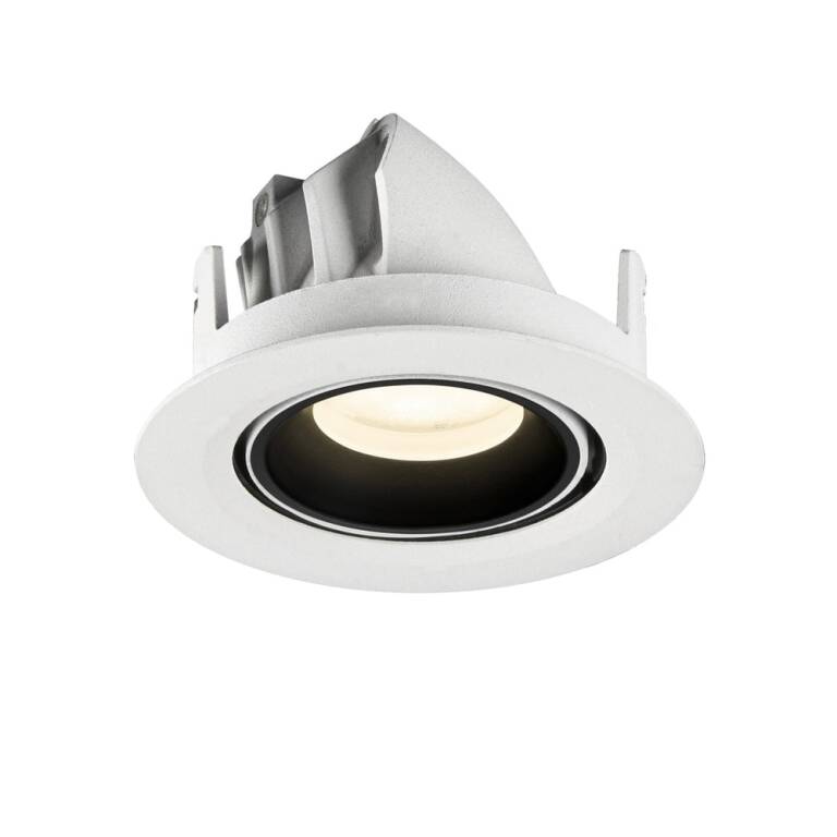 SLV NUMINOS® GIMBLE XS, Deckeneinbauleuchte weiß/schwarz 4000 K 55°