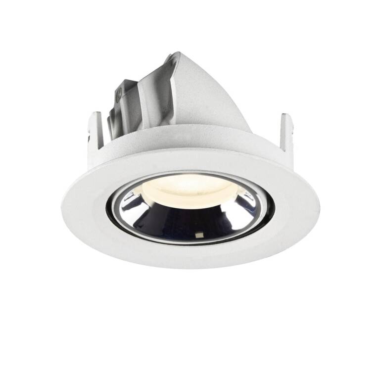 SLV NUMINOS® GIMBLE XS, Deckeneinbauleuchte weiß/chrom 4000 K 55°