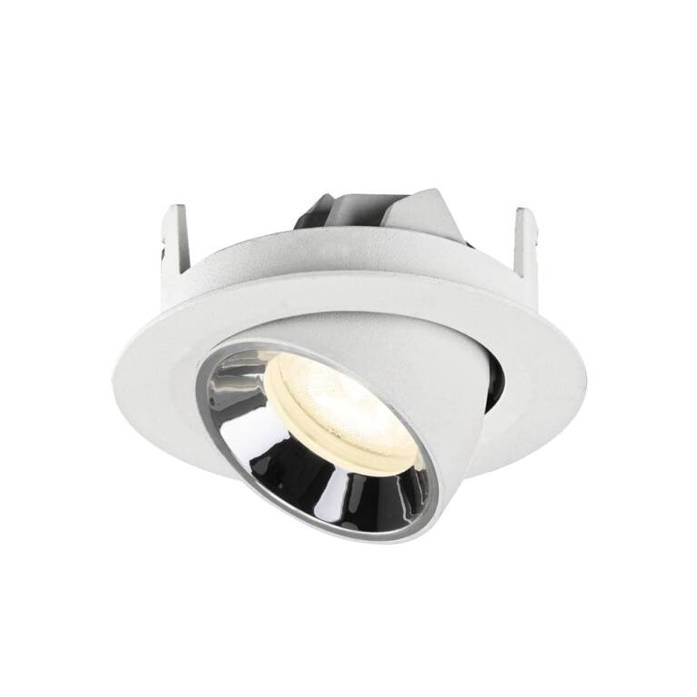 SLV NUMINOS® GIMBLE XS, Deckeneinbauleuchte weiß/chrom 4000 K 55°