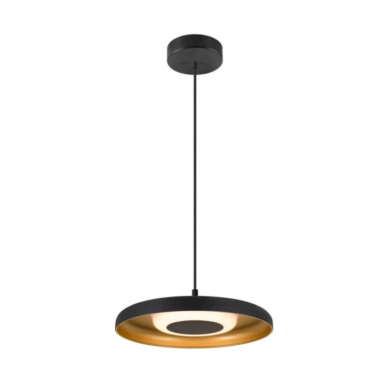SLV MOTUNA, PD, PHASE, Pendelleuchte, 2700 K, 10 W, 130°, schwarz / goldfarben