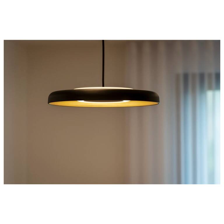 SLV MOTUNA, PD, PHASE, Pendelleuchte, 2700 K, 10 W, 130°, schwarz / goldfarben