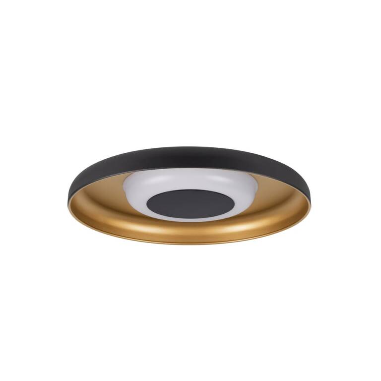SLV MOTUNA, CW, PHASE, Wand- und Deckenaufbauleuchte, rund, 2700 K, 10 W, 130°, schwarz / goldfarben