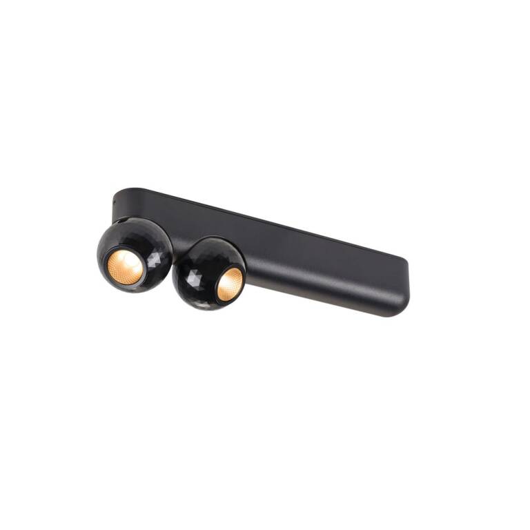 SLV DYSKO, CW, DOUBLE, PHASE, Wand- und Deckenaufbauleuchte, 2700 K, 13 W, 36°, schwarz