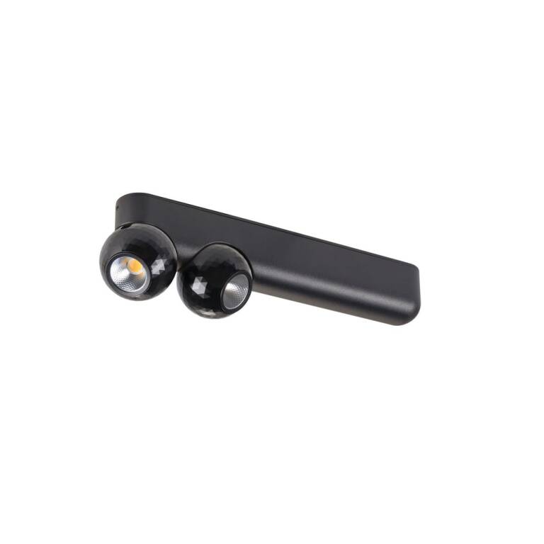 SLV DYSKO, CW, DOUBLE, PHASE, Wand- und Deckenaufbauleuchte, 2700 K, 13 W, 36°, schwarz