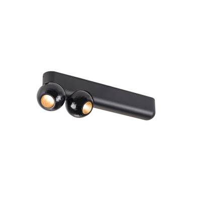 SLV DYSKO, CW, DOUBLE, PHASE, Wand- und Deckenaufbauleuchte, 2700 K, 13 W, 36°, schwarz