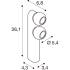 DYSKO, CW, DOUBLE, PHASE, Wand- und Deckenaufbauleuchte, 2700 K, 13 W, 36°, schwarz