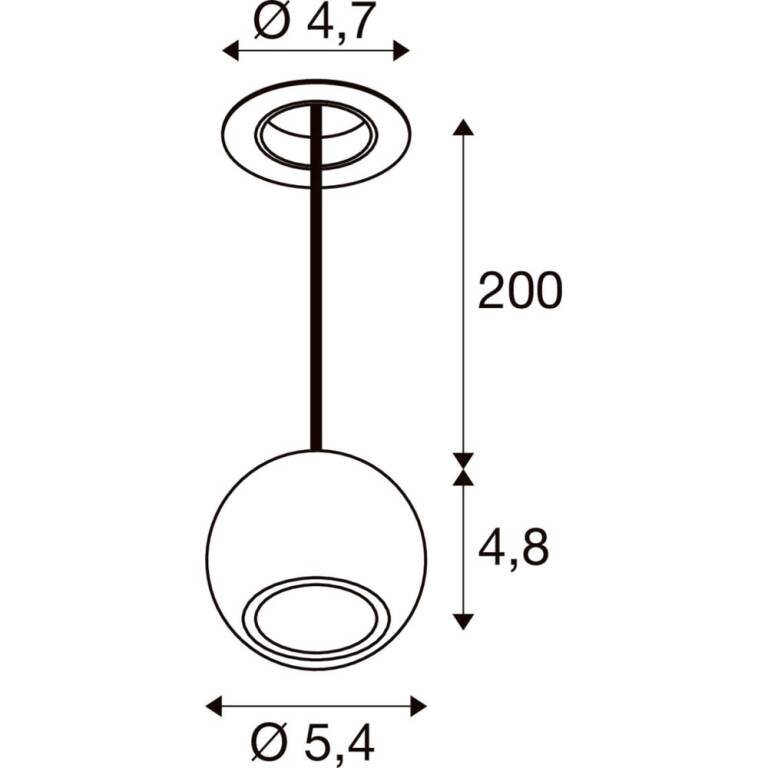SLV DYSKO, PD, PHASE, Pendelleuchte, 2700 K, 4,4 W, 36°, schwarz